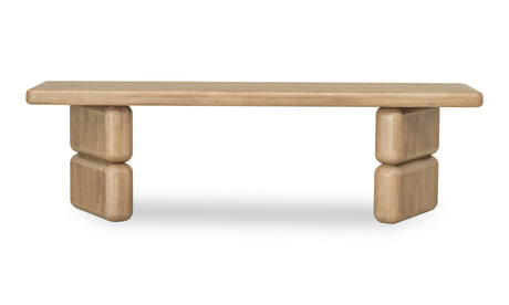 Nia Acacia Wood Dining Bench in Lioness by Modus Furniture at Eve Furniture