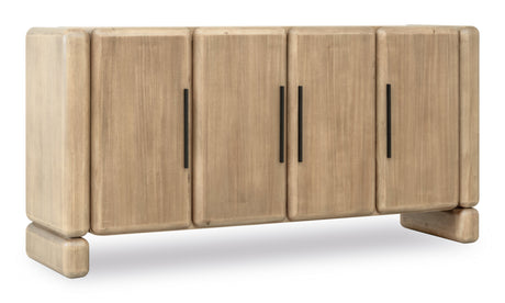 Nia Four Door Acacia Wood Sideboard in Lioness by Modus Furniture at Eve Furniture