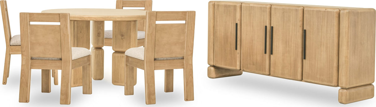 Nia Lioness/Hyena Chenille Upholstered Dining Chair (Set of 2)