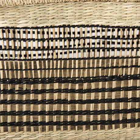 Nia (Set of 2) Light Brown Seagrass Rectangular Basket with Handles by Mercana at Eve Furniture