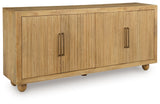 Niam Light Antique Beige Accent Cabinet by Ashley at Eve Furniture