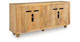 Niam Light Antique Beige Accent Cabinet by ASHLEY FURNITURE at Eve Furniture
