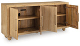 Niam Light Antique Beige Accent Cabinet by ASHLEY FURNITURE at Eve Furniture