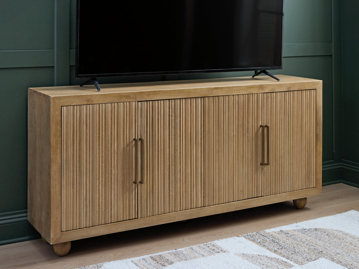 Niam Light Antique Beige Accent Cabinet by ASHLEY FURNITURE at Eve Furniture