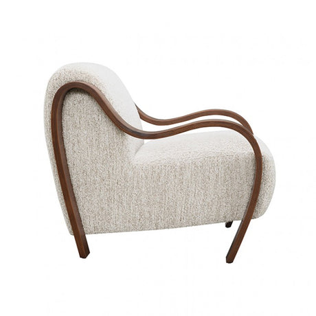 Niari Egret Beige / Walnut Accent Chair by Furniture of America at Eve Furniture