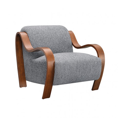Niari Sky Gray / Walnut Accent Chair by Furniture of America at Eve Furniture