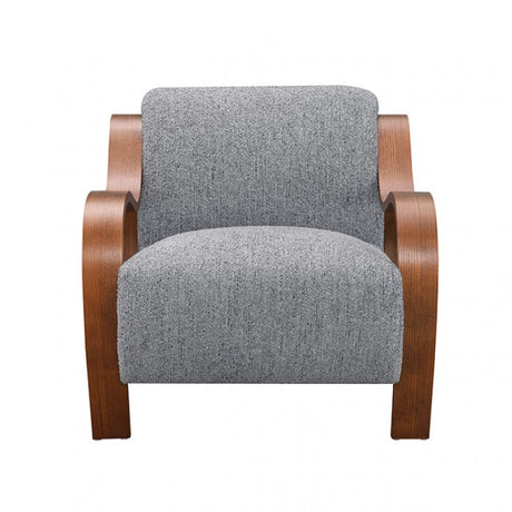 Niari Sky Gray / Walnut Accent Chair by Furniture of America at Eve Furniture