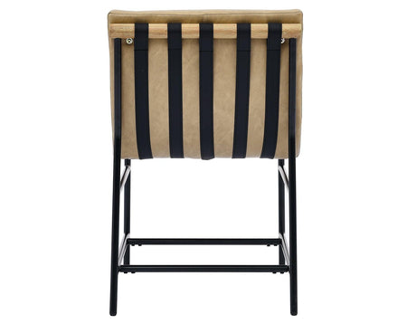 Nicco 20″ Side Chair, Sand Vegan Leather Fabric by Steve Silver at Eve Furniture