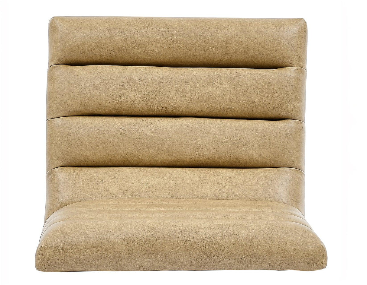 Nicco 20″ Side Chair, Sand Vegan Leather Fabric by Steve Silver at Eve Furniture