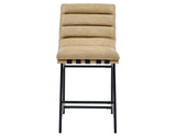 Nicco 24″ Counter Stool, Sand Vegan Leather Set of 2 by Steve Silver at Eve Furniture