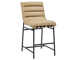 Nicco 24″ Counter Stool, Sand Vegan Leather Set of 2 by Steve Silver at Eve Furniture