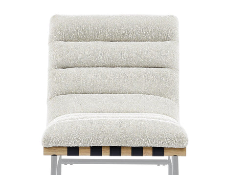Nicco 30-inch Bar Chair, Eggshell Polyester Fabric by Steve Silver at Eve Furniture