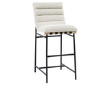 Nicco 30-inch Bar Chair, Eggshell Polyester Fabric by Steve Silver at Eve Furniture