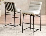 Nicco 30-inch Bar Chair, Eggshell Polyester Fabric by Steve Silver at Eve Furniture
