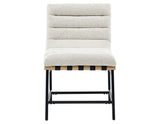 Nicco Side Chair Bucket Seat, Eggshell Fabric by Steve Silver at Eve Furniture