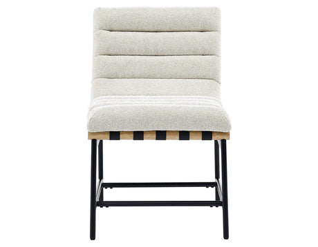 Nicco 20″ Side Chair, Eggshell Polyester Fabric by Steve Silver at Eve Furniture