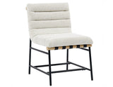 Nicco 20″ Side Chair, Eggshell Polyester Fabric by Steve Silver at Eve Furniture