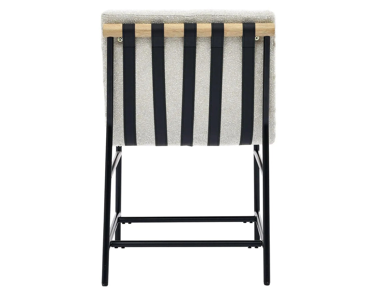 Nicco 20″ Side Chair, Eggshell Polyester Fabric by Steve Silver at Eve Furniture