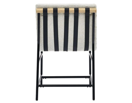 Nicco 20″ Side Chair, Eggshell Polyester Fabric by Steve Silver at Eve Furniture