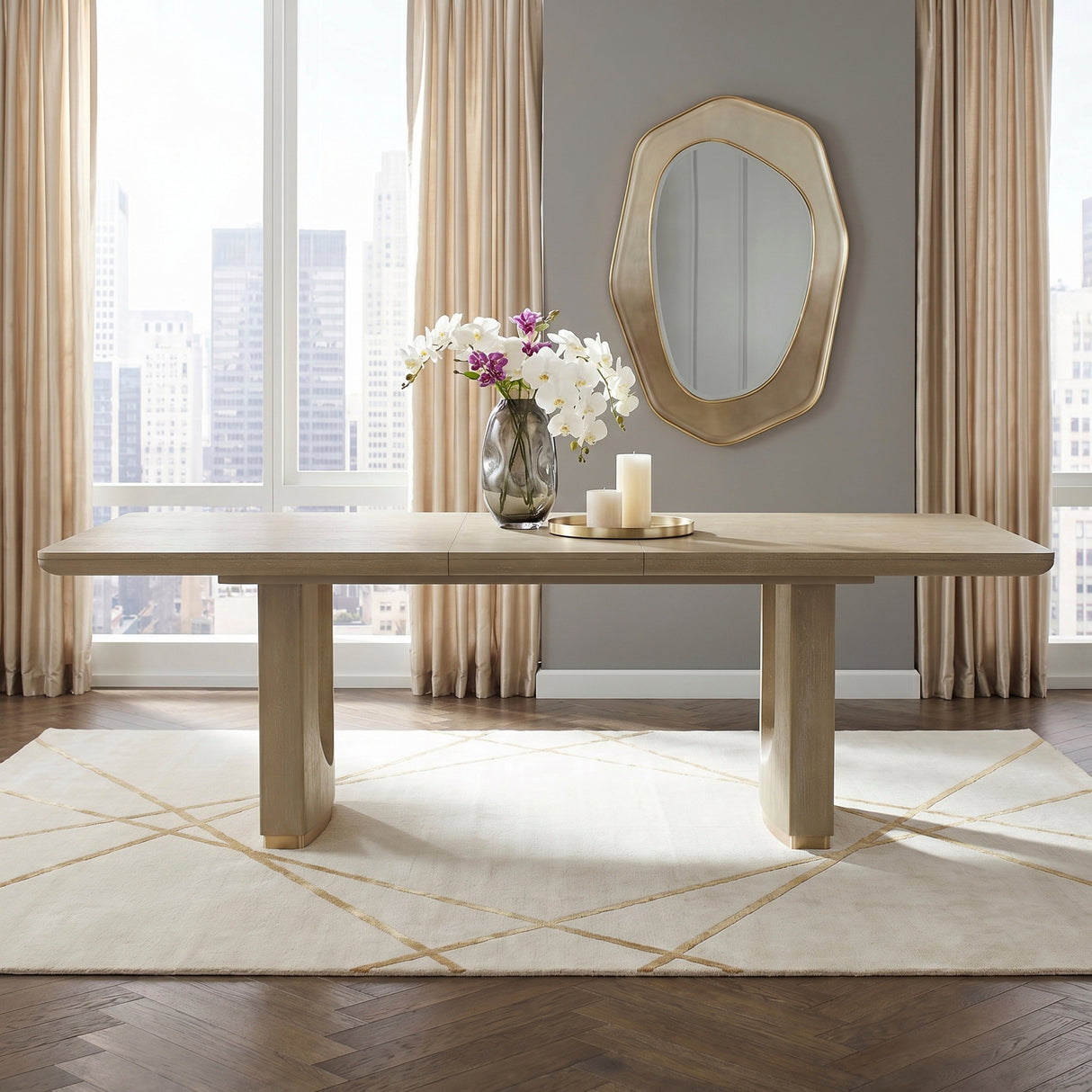 Niche Oak Expandable Dining Table by Homelegance at Eve Furniture