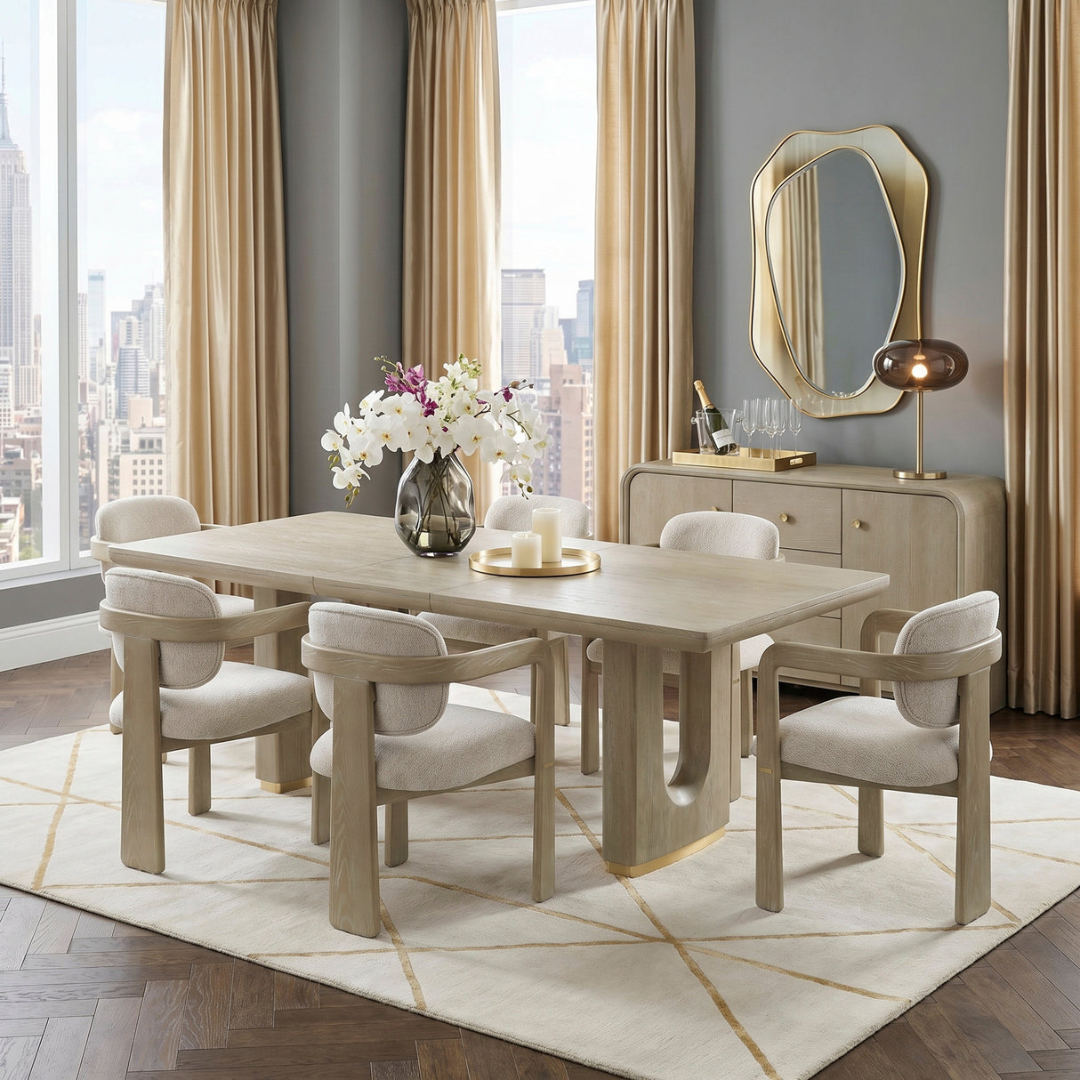 Niche Oak Expandable Dining Table by Homelegance at Eve Furniture