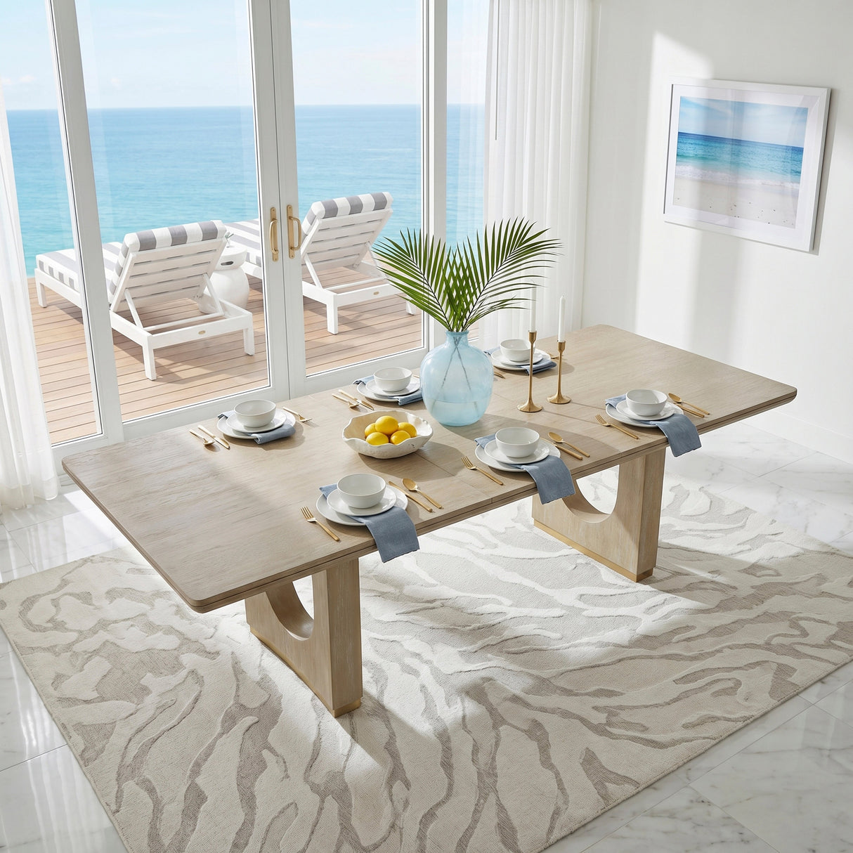 Niche Oak Expandable Dining Table by Homelegance at Eve Furniture