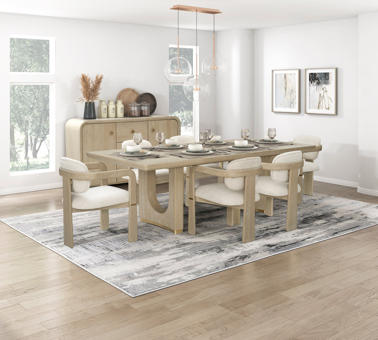 Niche Oak Expandable Dining Table by Homelegance at Eve Furniture