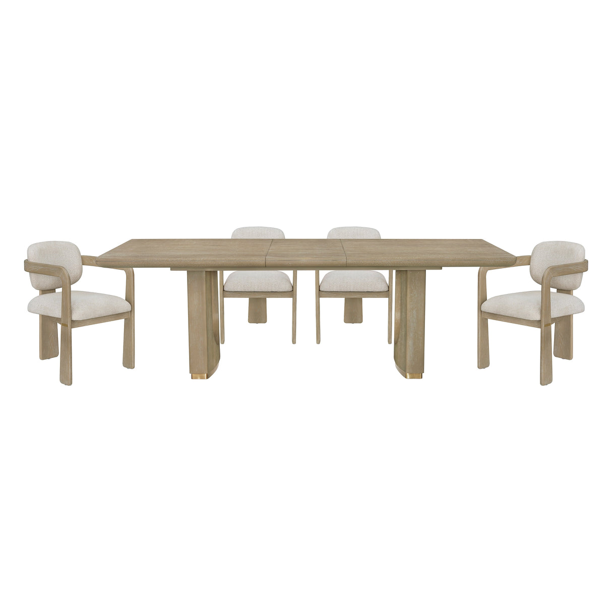 Niche Oak/Beige 5-Piece Expandable Dining Set by Homelegance at Eve Furniture