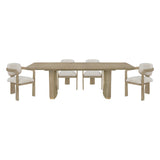 Niche Oak/Beige 5-Piece Expandable Dining Set by Homelegance at Eve Furniture