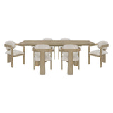 Niche Oak/Beige 7-Piece Expandable Dining Set by Homelegance at Eve Furniture