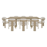 Niche Oak/Beige 9-Piece Expandable Dining Set by Homelegance at Eve Furniture