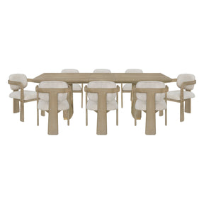 Niche Oak/Beige 9-Piece Expandable Dining Set by Homelegance at Eve Furniture