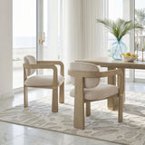 Niche Oak/Beige Arm Chair, Set of 2 by Homelegance at Eve Furniture