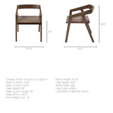 Nicholas I Onyx Brown Solid Wood Dining Chair by Mercana at Eve Furniture