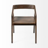 Nicholas I Onyx Brown Solid Wood Dining Chair by Mercana at Eve Furniture