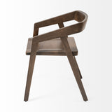 Nicholas I Onyx Brown Solid Wood Dining Chair by Mercana at Eve Furniture