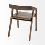 Nicholas I Onyx Brown Solid Wood Dining Chair by Mercana at Eve Furniture