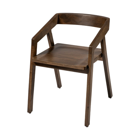 Nicholas I Onyx Brown Solid Wood Dining Chair by Mercana at Eve Furniture