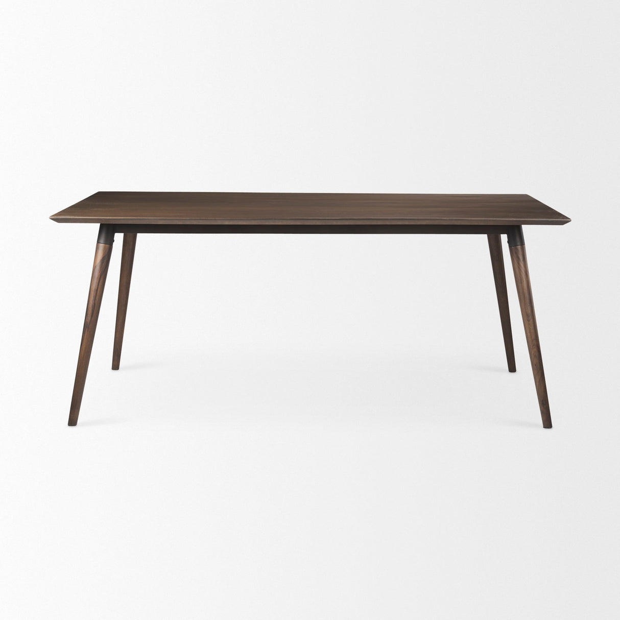Nicholas II Brown Solid Wood Top Metal/Wood Leg Dining Table by Mercana at Eve Furniture