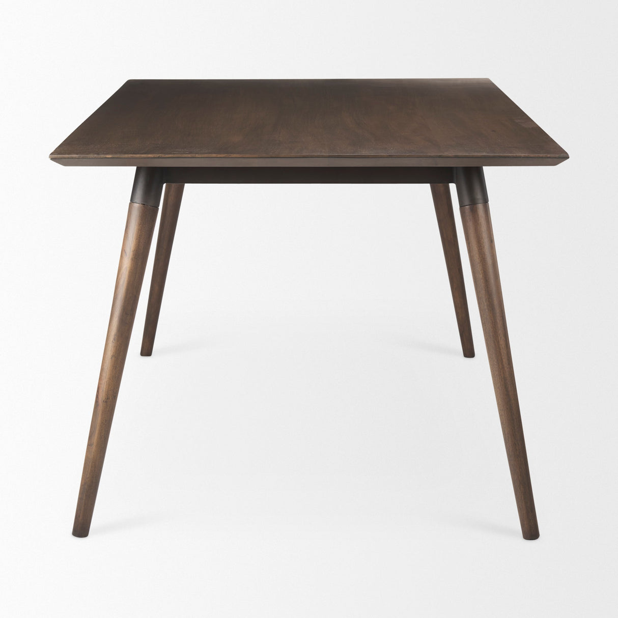 Nicholas II Brown Solid Wood Top Metal/Wood Leg Dining Table by Mercana at Eve Furniture