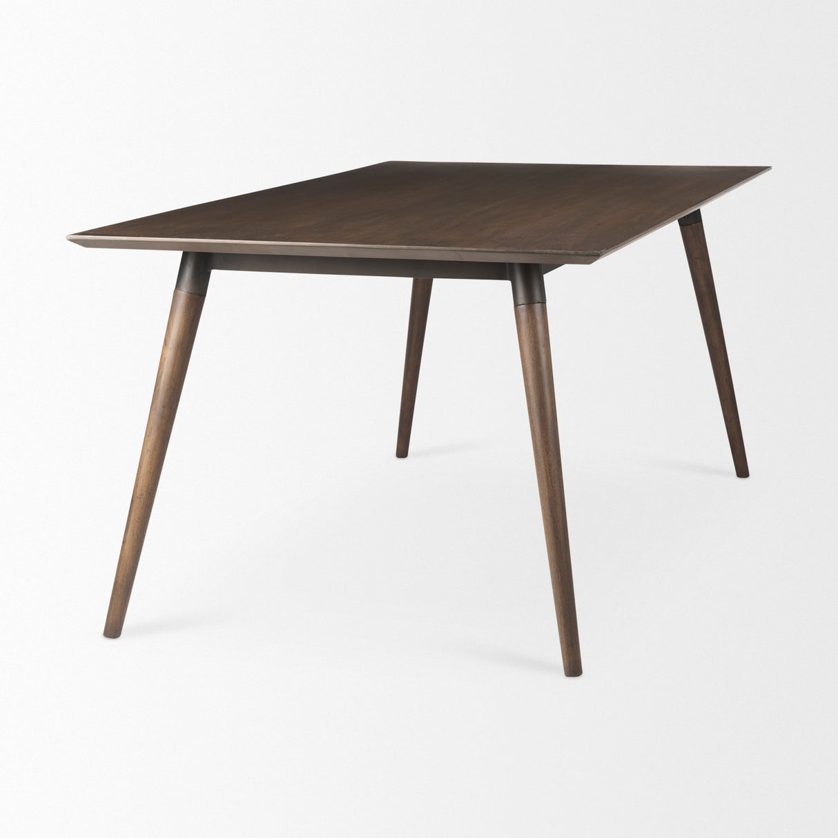 Nicholas II Brown Solid Wood Top Metal/Wood Leg Dining Table by Mercana at Eve Furniture