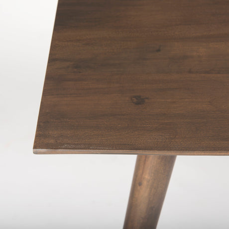 Nicholas II Brown Solid Wood Top Metal/Wood Leg Dining Table by Mercana at Eve Furniture
