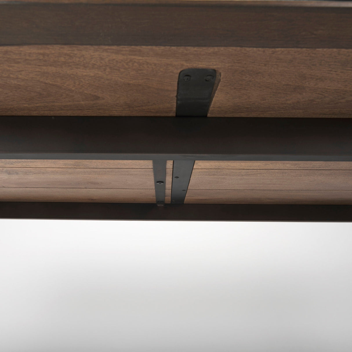 Nicholas II Brown Solid Wood Top Metal/Wood Leg Dining Table by Mercana at Eve Furniture