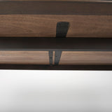 Nicholas II Brown Solid Wood Top Metal/Wood Leg Dining Table by Mercana at Eve Furniture