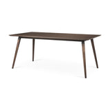 Nicholas II Brown Solid Wood Top Metal/Wood Leg Dining Table by Mercana at Eve Furniture