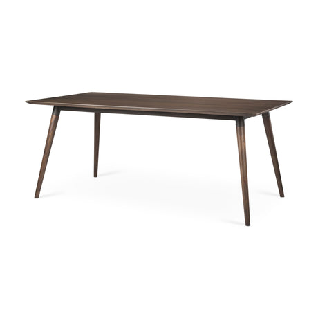 Nicholas II Brown Solid Wood Top Metal/Wood Leg Dining Table by Mercana at Eve Furniture