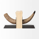 Nickerson (Set of 2) Bull Horn Bookends by Mercana at Eve Furniture