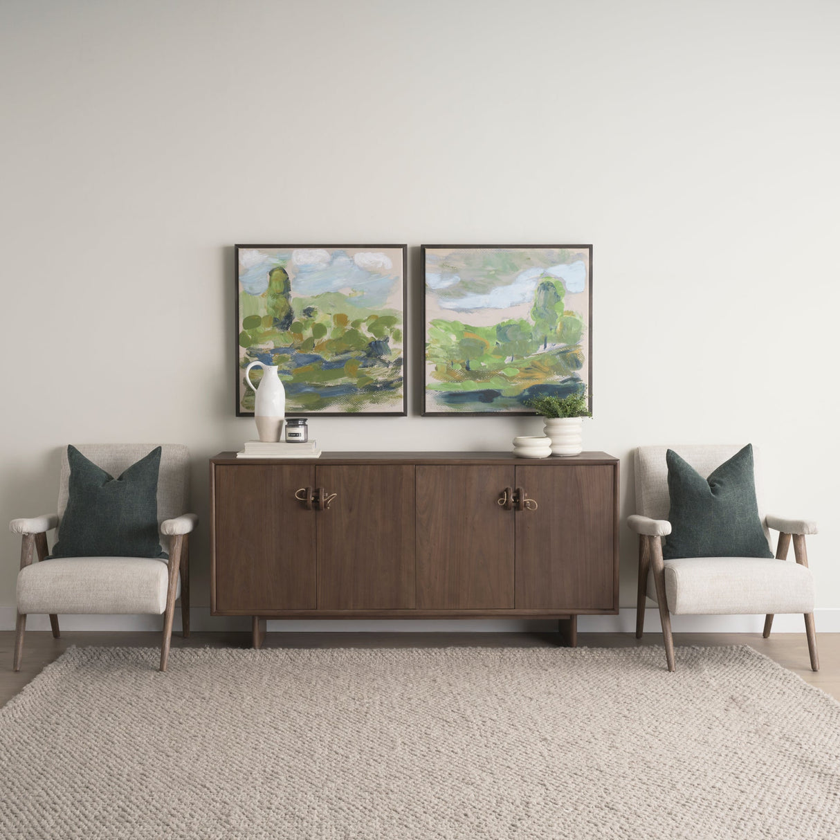 Nico Oatmeal Upholstered w/ Brown Wood Accent Chair by Mercana at Eve Furniture