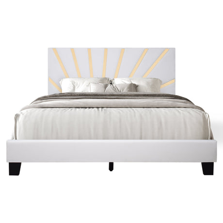 Nico White Queen Platform Bed by Happy Homes at Eve Furniture