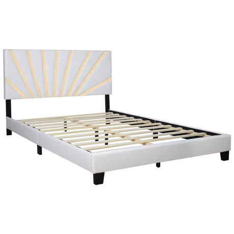 Nico White Queen Platform Bed by Happy Homes at Eve Furniture